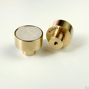 Мебельная ручка Marbelo Brass Brushed Pink мрамор