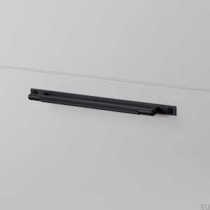 Мебельная ручка Pull Bar Plate Linear Medium 225 Металл черный