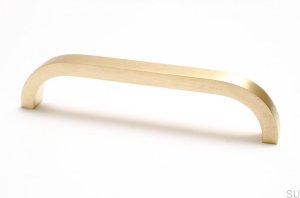 Мебельная ручка Slim 136 Gold Brass Brushed
