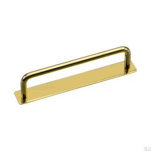 Ручка мебельная длинная с шайбой Royal Deluxe 128 Polished Brass