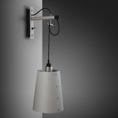 Настенный светильник большой серый / стальной с крючком [A9021L]