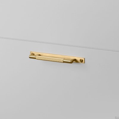 Мебельная ручка Pull Bar Plate Linear Small 125 Brass