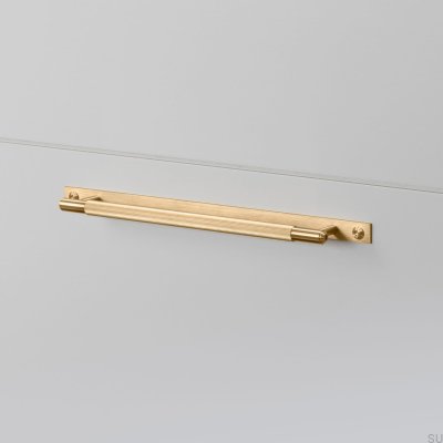 Мебельная ручка Pull Bar Plate Linear Medium 225 Латунь