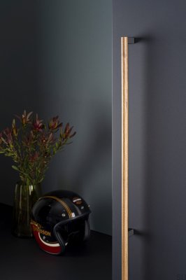 Eto 992 Деревянная дубовая и серая алюминиевая удлиненная мебельная ручка
