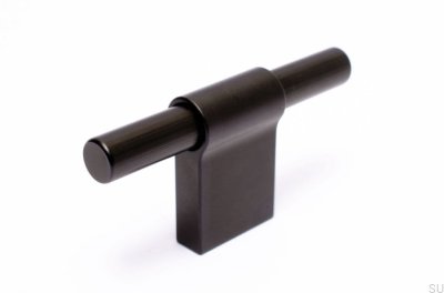Мебельная ручка T-Bar Line 12 Черный алюминий