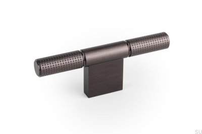 Мебельная ручка T-Bar Point из алюминия и титана черного цвета