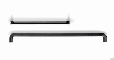 Ручка мебельная продолговатая Lipp 192, металл, черный матовый