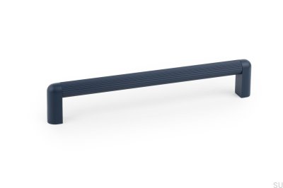 Ручка мебельная продолговатая Riss Mini 192 Aluminium Blue