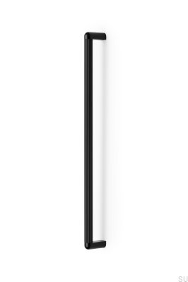 Ручка мебельная продолговатая Riss Big 480, алюминий, черный матовый