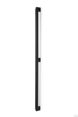 Продолговатая мебельная ручка Duo Big 960, Деревянная, Черный с черным алюминием