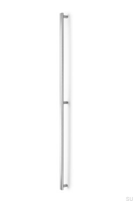 Продолговатая двухсторонняя мебельная ручка Moon 1056 Алюминий, матовый серебристый