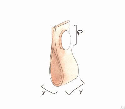 Настенная вешалка Loop Strap натуральная кожа с медью