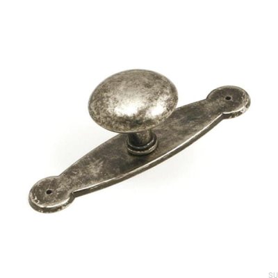 Мебельная ручка с основанием 5383 Antique black