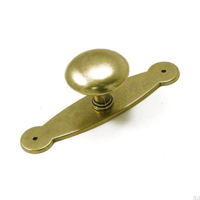 Мебельная ручка с основанием 5383 Antique Gold