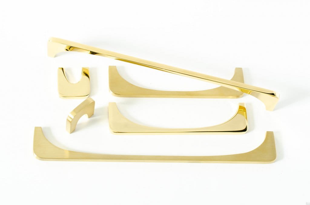 Zdjecie uchwytu Bridge zlotego szczotkowanego w serii