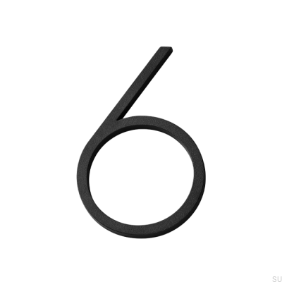 Строчная цифра номера дома 6 Алюминий