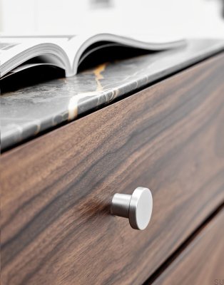 Мебельная ручка Dot 30 Metal Silver