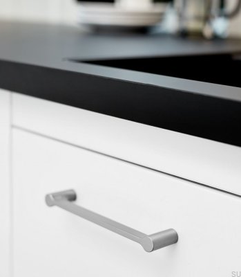 Scope 160 Металлическая серебристая удлиненная мебельная ручка