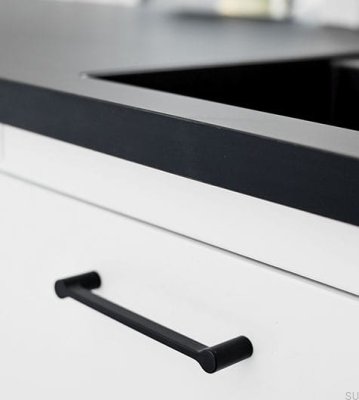 Ручка мебельная удлиненная Scope 160, металл, черный матовый