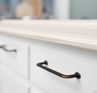 U-Turn 160 Металлическая удлиненная мебельная ручка из античной бронзы