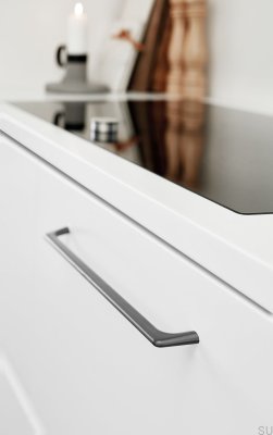 Удлиненная мебельная ручка Vista 160 Металл Антрацит Матовый