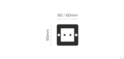 Одинарная розетка типа C, евро 1G, сталь, белый, британский стандарт