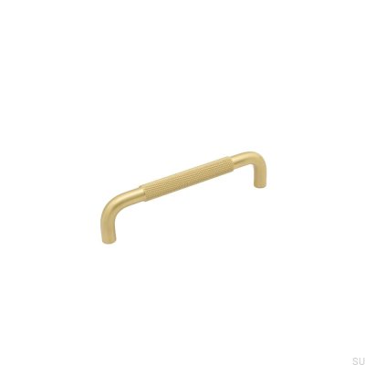 Удлиненная мебельная ручка Helix 128 Gold Brushed