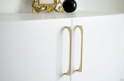 Продольная мебельная ручка Bridge 224 Латунь Матовый Неокрашенный