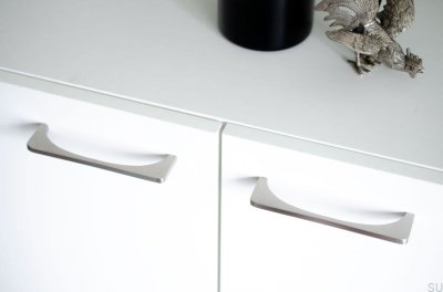 Удлиненная мебельная ручка Bridge 128 Матовая нержавеющая сталь
