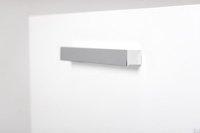 Продольная мебельная ручка Step 480 Полированный хром