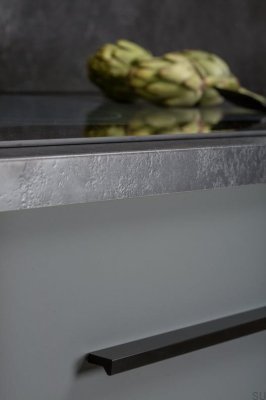 Мебельная ручка Angle 200. Алюминий черный