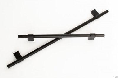 Ручка мебельная продольная Line Big 224 Алюминий черный