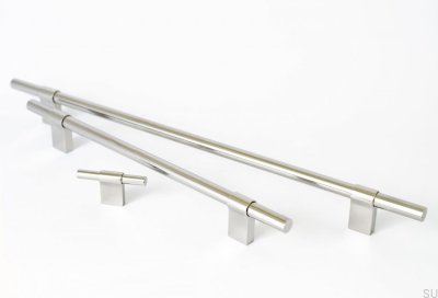 Продольная мебельная ручка Line Big 224 Полированная нержавеющая сталь