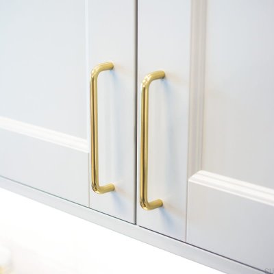 Удлиненная мебельная ручка Bolmen 96 Natural Brass, Polished, Lacquered