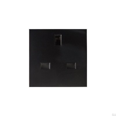 13 Amp UK Module English Euro Plate Plug, черный