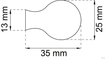 Ручка для мебели William из черного никеля