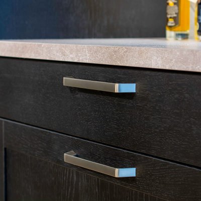 Ручка мебельная продолговатая Frank 160 Матовое серебро