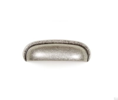 Встраиваемая ручка для мебели Aura 64 Античное серебро