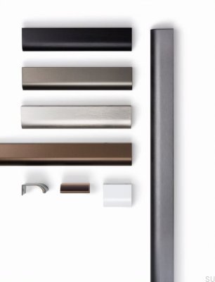 Ручка для мебели Ona 1440 Edge, алюминий, анодированный серебром