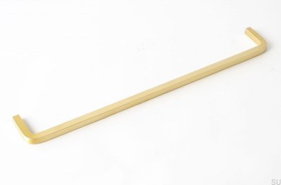 Удлиненная мебельная ручка Thread 224 Brass Brushed Неокрашенный