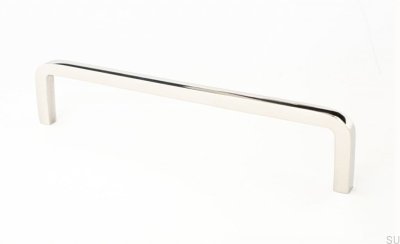 Удлиненная мебельная ручка Thread 128 Polished Steel