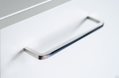 Удлиненная мебельная ручка Thread 128 Polished Steel