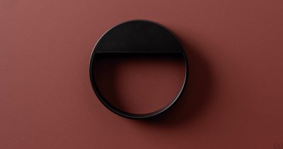 Ручка мебельная круглая Bau 64, черный металл