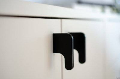 Мебельная ручка Soft Cut 55 алюминий черный