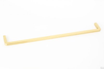 Удлиненная мебельная ручка Thread 320 Brass Brushed Неокрашенная