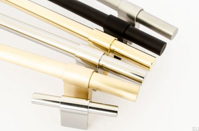 Продольная мебельная ручка Line Big 592 Polished Steel