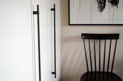 Line Big 592 Алюминиевая черная мебельная ручка