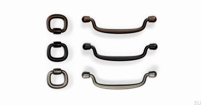 Кулон 128 продолговатая мебельная ручка Металл черный