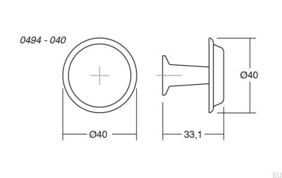 Мебельная ручка Land 40 Античная бронза