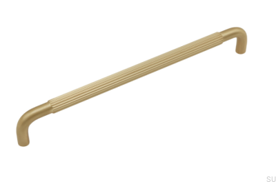 Удлиненная мебельная ручка Helix Stripe 224 Gold Brushed